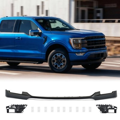 Primed Front Bumper Cover Upper Trim Fit 2021-2023 Ford F-150 W/ Bumper Brackets