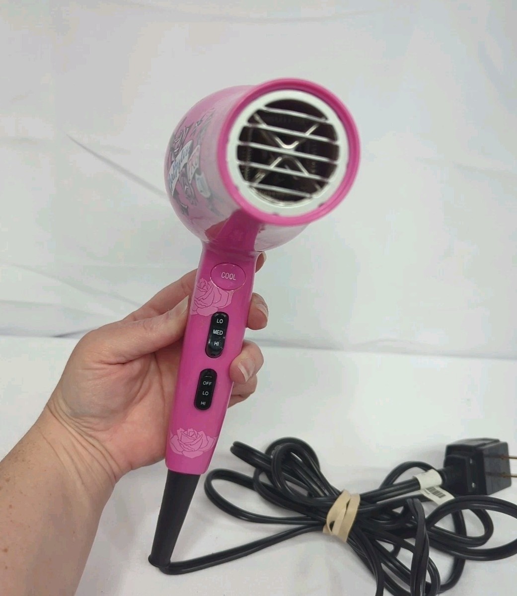 Babyliss Pro Ink Ed Hardy Hot Pink Hair Dryer Blow Dryer 9 Ft Cord