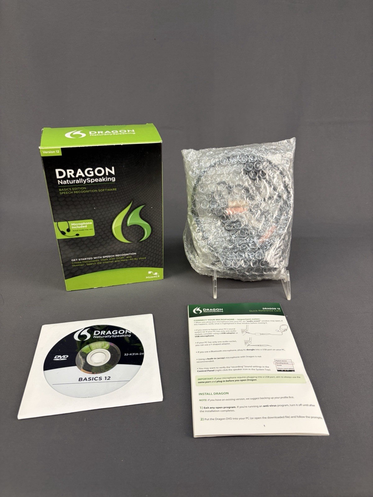 NEW Nuance Dragon Naturally Speaking Version 12 Basic Edition Speech Recognition