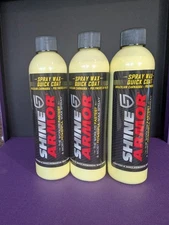 3 x Shine Armour Spray motorcycle Wax - Quick Coat With nozzle clean bodywork