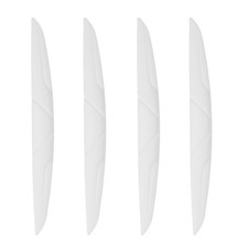 4pcs Car Door Edge Guards Protectors Silicone Side Door Edge Trim Strip White