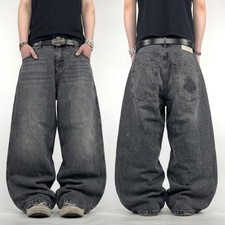 Vintage faded grey grunge y2k archive baggy wide leg rare skater jeans
