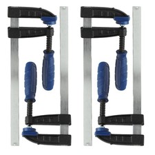 Image of 4pce Draper F Clamps 8" Quick Action Bar Clamps Wood Working 200mm x 50mm Cramps