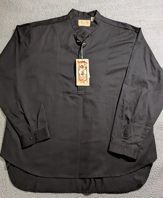 Scully  Rangewear Men`s Black Half Placket Button Up Long Sleeve Shirt Size XL