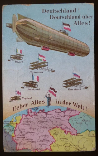Postcard German Reich postcard Zeppelin as field post 10.11.1914 used (PK 039)