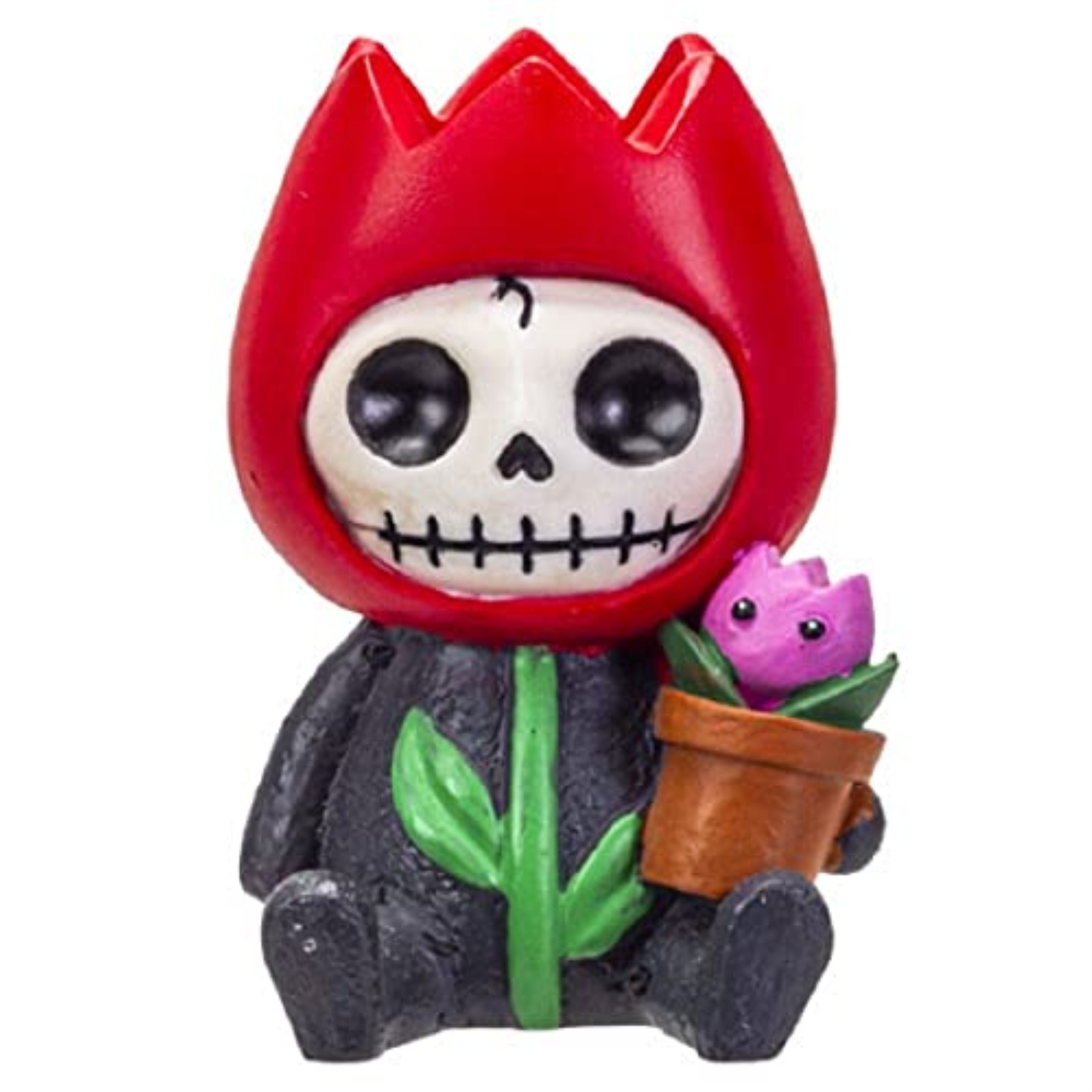 Furrybones Tully Skeleton in Flower Costume Figurine