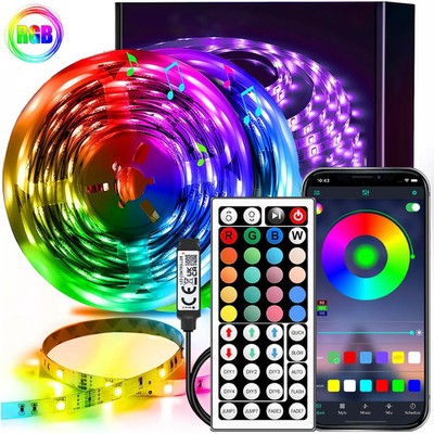 RGB LED Strip Light 1-1574.8 in with Music Sync, 44-Key Remote APP Control