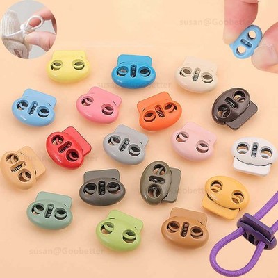 Cord Locks Spring Toggles Stopper Clip Clamp Metal Drawstring Buckle Shoelace
