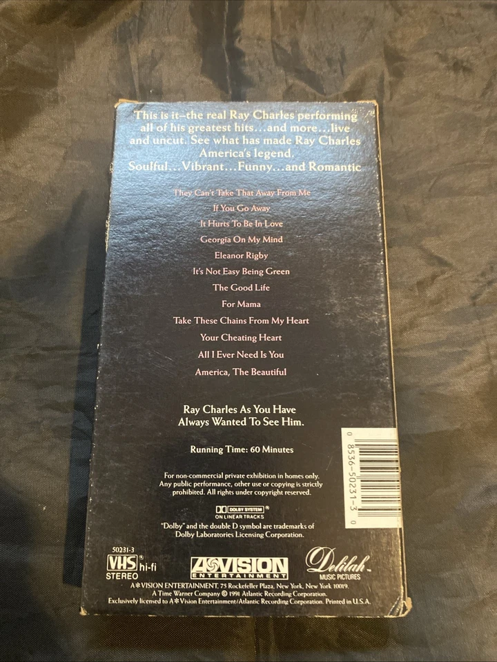 Ray Charles Live At McCallum Theater 1991 Concert Film VHS Video Tape - Image 2 of 4