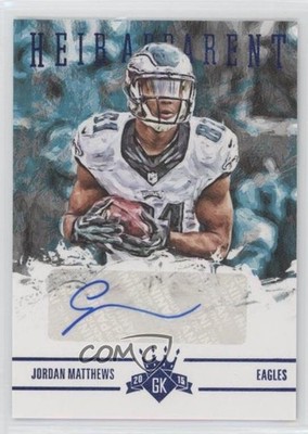 2015 Panini Gridiron Kings Heir Apparent Blue 1/10 Jordan Matthews Auto 2g1