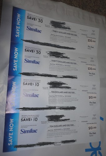 80 $ in Similac Formula Gutscheine/Schecks ~ Ablaufdatum 10.11.2025