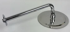 NIKLES Rain Shower Head w 12" Extension Arm 7.75" Shower Head w Flange Polished