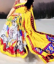 Indian bollywood embroidered Party Wear Sari floral print Cotton Georgette Saree