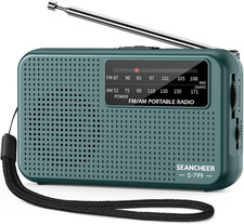 799 Mini Radio AM FM, Battery Operated Radio with Lanyard, Weight 2.7Oz