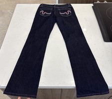 Vtg Y2K Southpole Jeans Sz 5 Bootcut Embellished Pockets Dark Denim Flare NWOT
