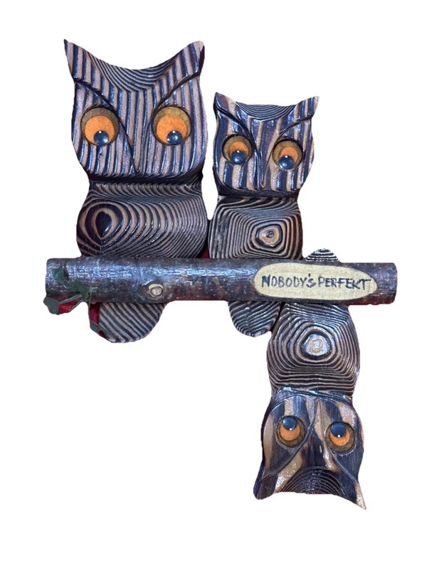 Cute Owls | Hand-Made | Wall-Hanging | Wooden Art | Decoration For Cabin Or Home