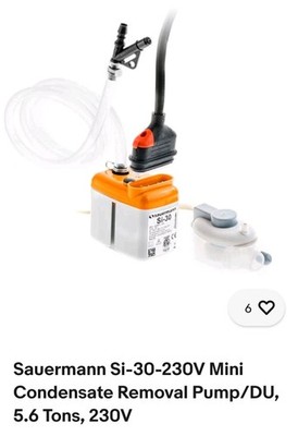 Sauermann Si-30-230V Mini Condensate Removal Pump/DU, 5.6 Tons, 230V