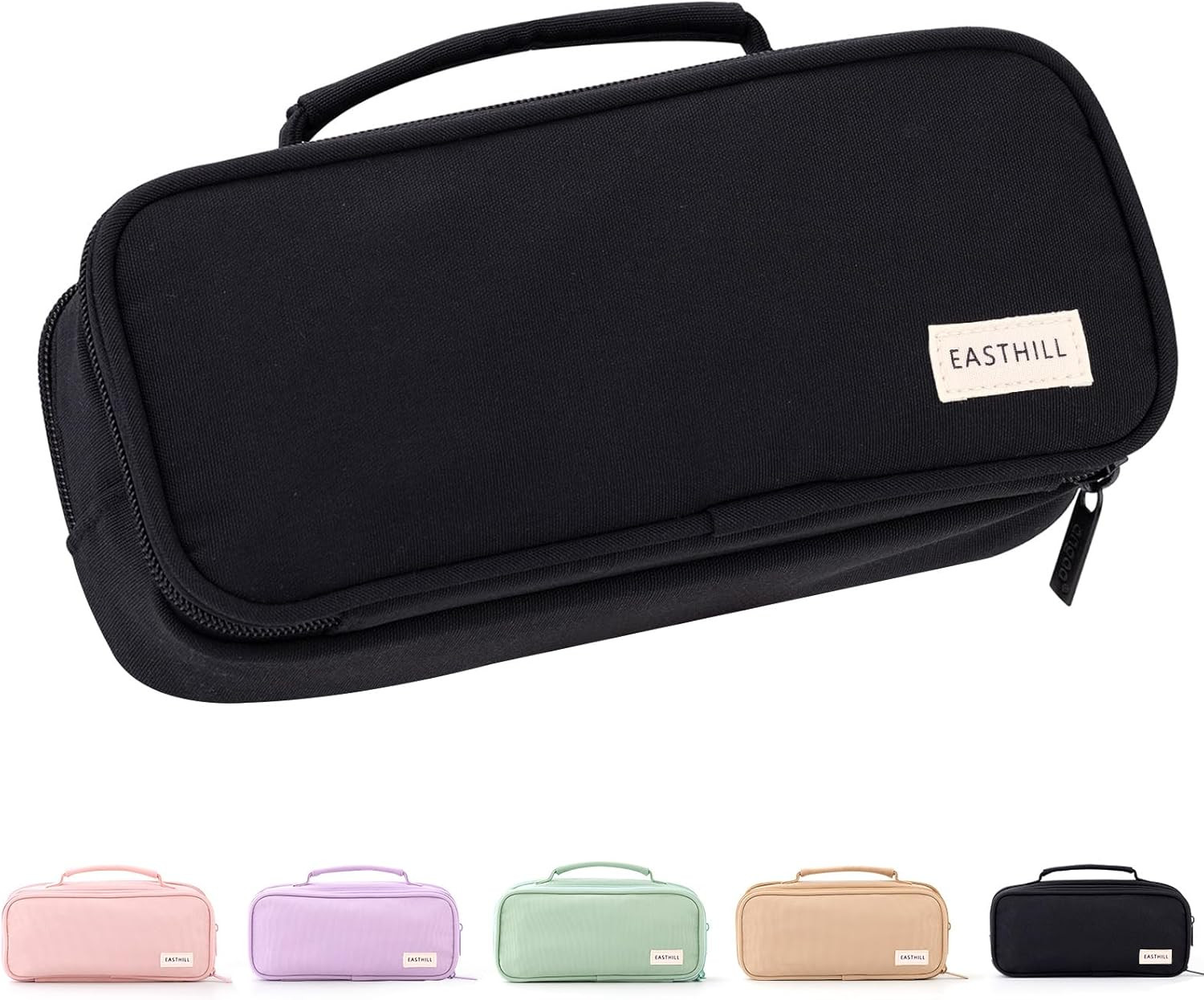 Case Pen Pouch Organizer Canvas Pencil Bag With Handle Sch