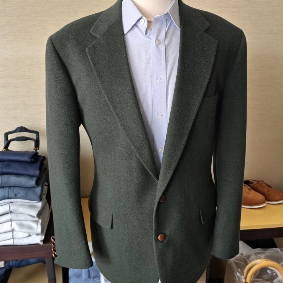 Blazer Polo Ralph Lauren 46L Verde Cabello Camel Franela Polo Club Universitario Foto 4 de 4