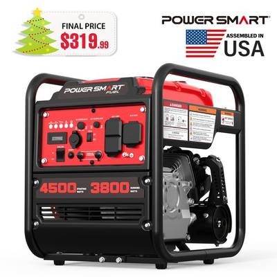 #ad PowerSmart 4500W Gas Generator 223cc 4 Cycle CO Detect RV Emergency Back up $319.99