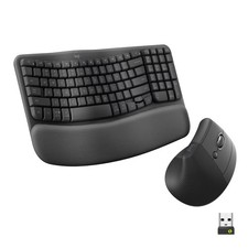 Wave Keys & Lift Vertical Mouse Combo - Graph...