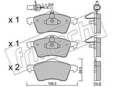 Brake pad set, disc brake fri.tech. 272.1