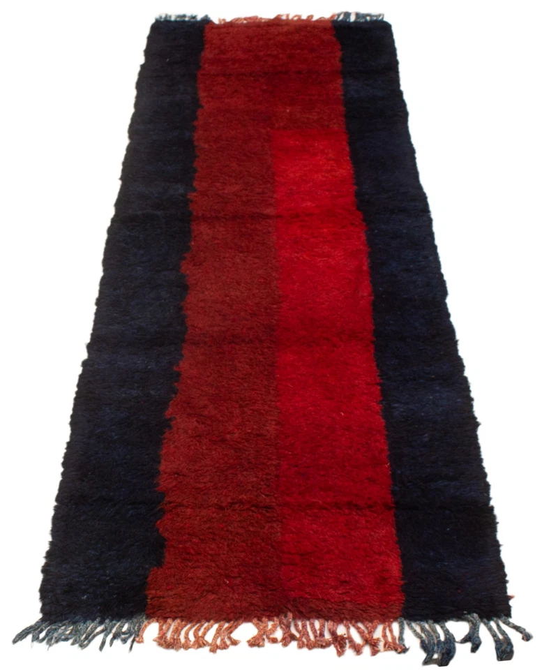 3'4" x 13'1" Vintage Hand-knotted Runner Rug Traditional Oriental Wool Carpet - Image 3 of 4