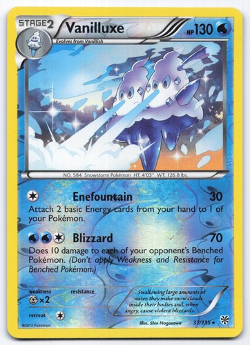 Vanilluxe 37/135 Plasma Storm Reverse Holo Rare Pokemon Card LP
