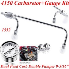 For Holley Fuel Line Gauge 4150 Carburetor Dual Feed Carb Double Pumper 8-2132