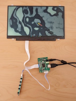 14'' LCD Bildschirm, FullHD , LED, eDP Platine, HDMI, AUO B140HAN01, RTD2556