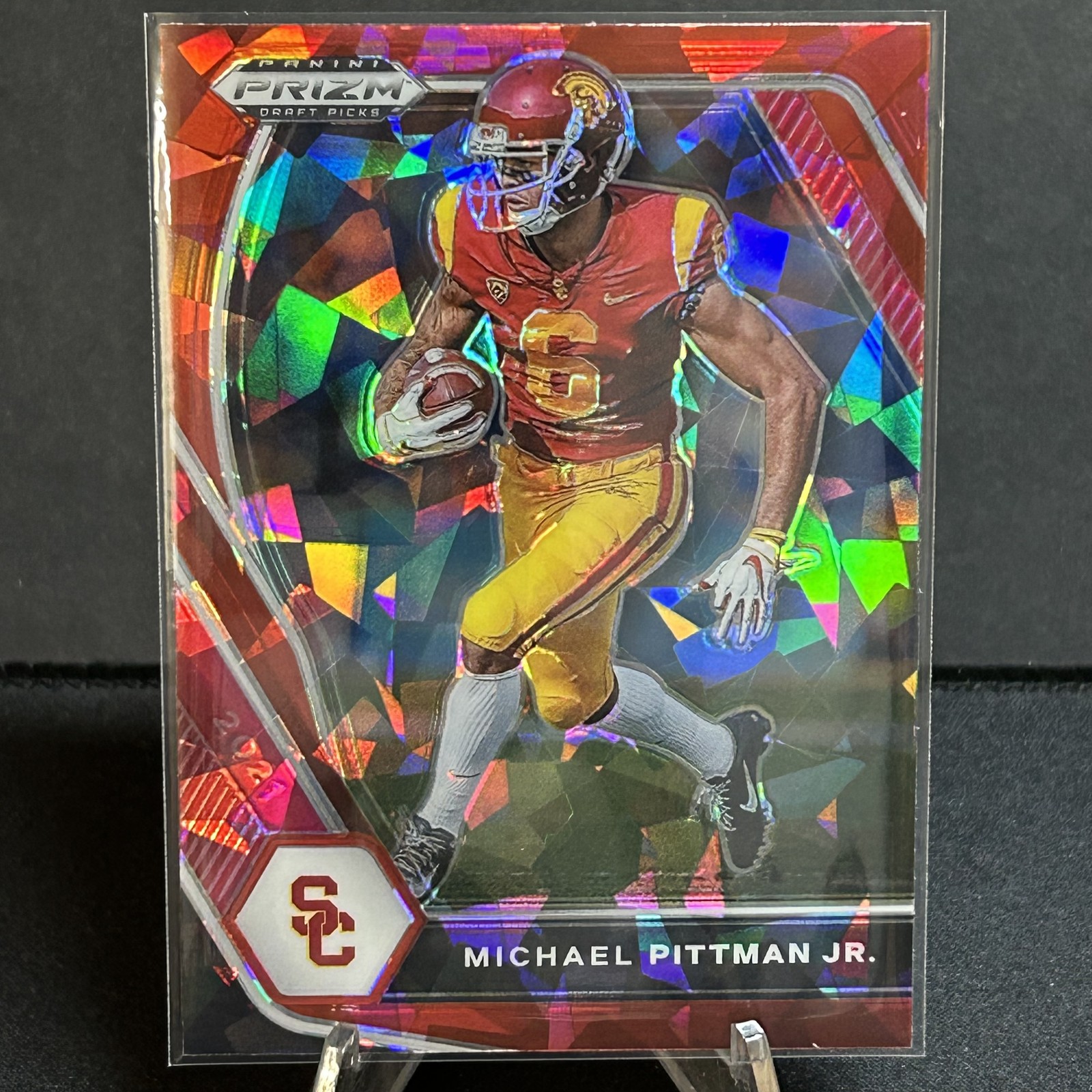 Michael Pittman Jr. USC Trojans 2021 Panini Prizm Draft Picks Collegiate Red Ice