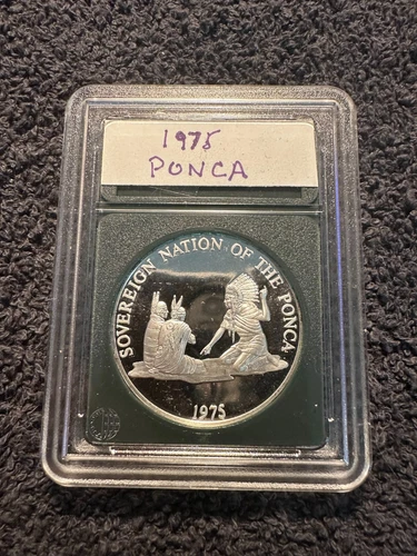 PONCA Tribe (1975) Franklin Mint .999 (Proof) Silver Round (204)
