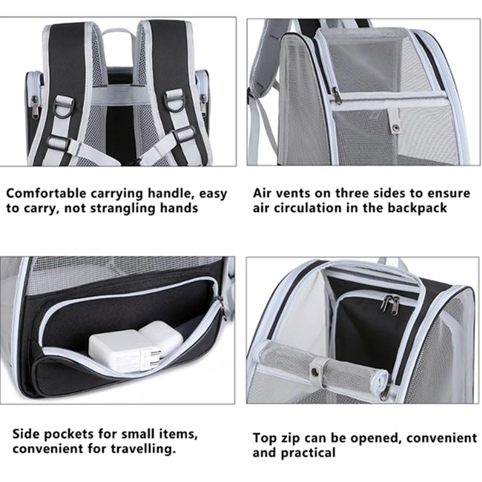 Haustier Rucksack Hunderucksack Tiertragetasche Tragetasche Hunde Katzenrucksack - Bild 4 von 4