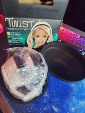 HD Twist Over Ear Headphones to Hybrid Speakers, White