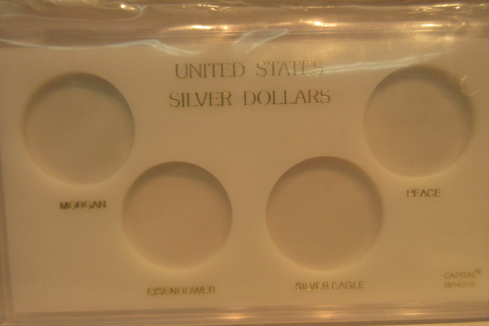 Capital Plastic Coin Holder MA431B United States Silver Dollars 4 Hole