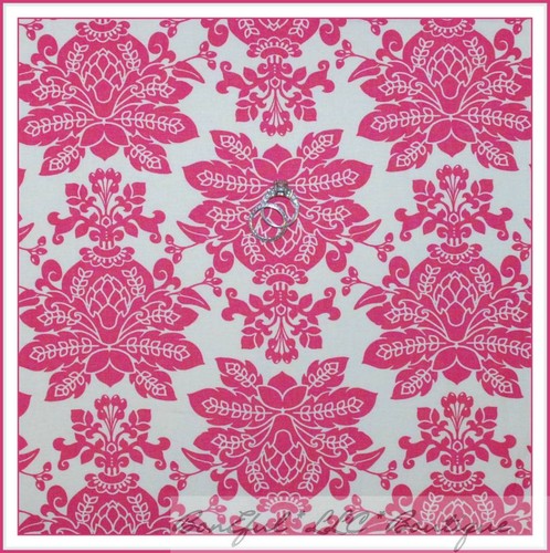 BonEful Fabric FQ Cotton Quilt VTG Cream Pink Rose Flower Damask Santorini Toile - Picture 7 of 11