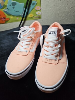 Vans Womens Ward Tropical Peach Skate Shoes Sz Missy Pink