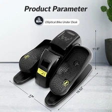 Desk Elliptical Trainer Machine Under Pedal Exerciser Sitting Stepper Electric