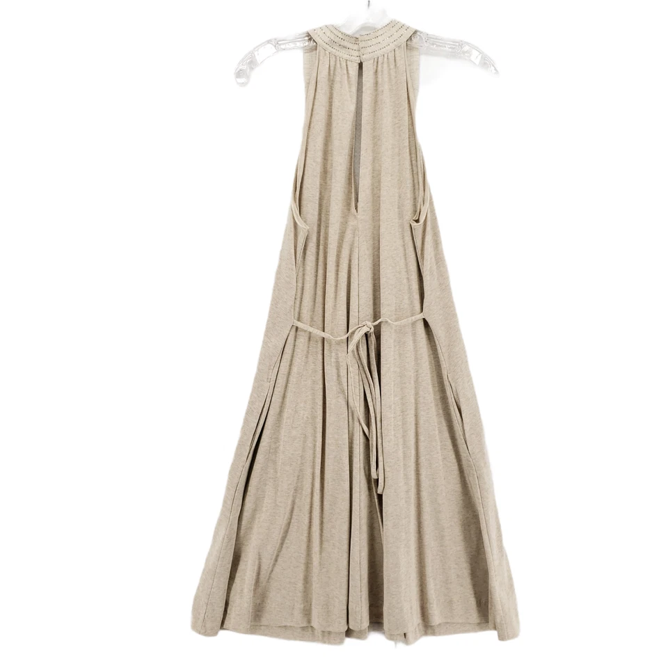 Vestido Halter IISLI Kitson Cristal Adornado Avena Beige Nuevo con Etiquetas Talla S Foto 2 de 4