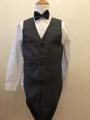 Costume 5 Pièces Enfant Gris Anthracite Taille 2 Ans - Pour Mariage, Cérémonie, Neuf Avec étiquettes