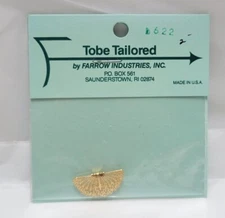 Vintage Dollhouse Miniature Tobe Tailored Gold Metal Fan Fireplace Screen 622