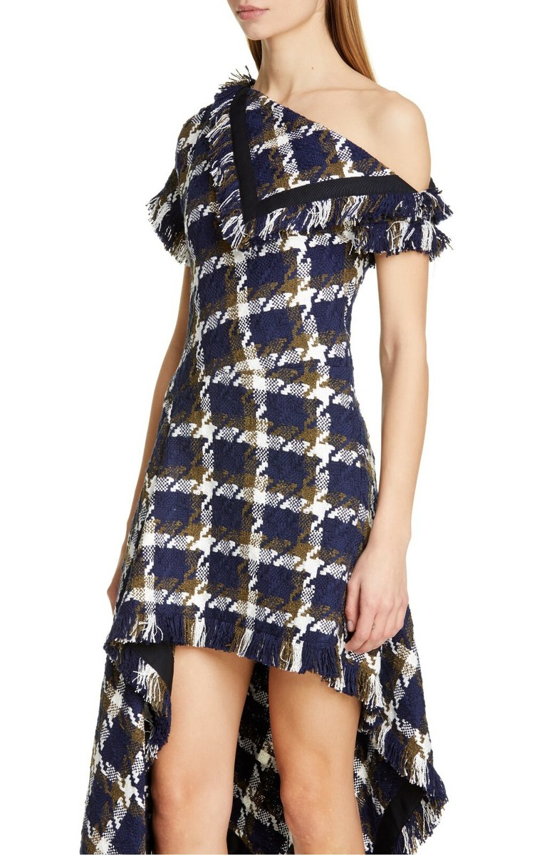 navy blue dress for baby girl Asymmetrical Drawstring Dress by Monse