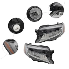Headlight Headlamps Assy LED Right&Left Side For 2019-2021 Honda Pilot/Passport