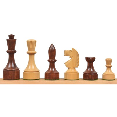Bundesform Deutsch Staunton Alternative Schachfiguren Set-Goldenes Rosenholz-3.8