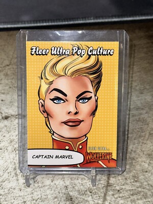 2022 Marvel Fleer Ultra Wolverine Pop Culture insert CAPTAIN MARVEL PC-1