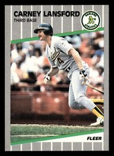 Carney Lansford 1989 Fleer #16 Oakland Athletics BUY3GET1FREE