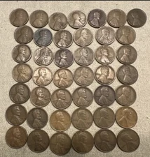 1909 - 1933 P D S 45 Lincoln Penny Cents Circulated Set Some Tough D & S Dates