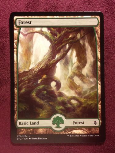 Battle for Zendikar Full Art Land  Forest #270  VO  -  MTG Magic (Mint/NM) - Afbeelding 1 van 1