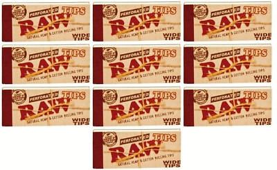 10x Raw Filter Tips Perforated Wide Tips 50 Count x 10 PKS FREE USA SHIPPING!