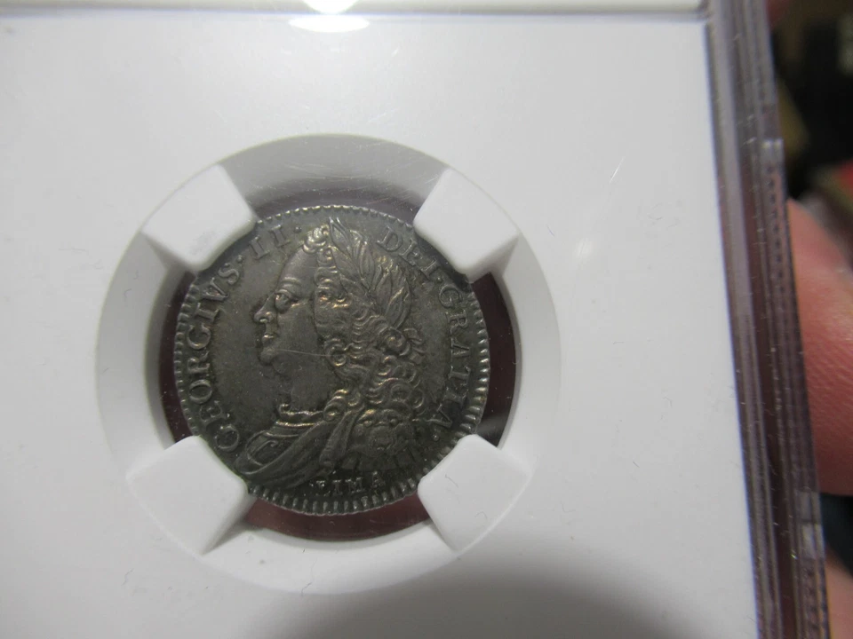 RARE 1746 Lima Great Britain English Sixpence NGC MS-62 HIGH GRADE - Image 2 of 4